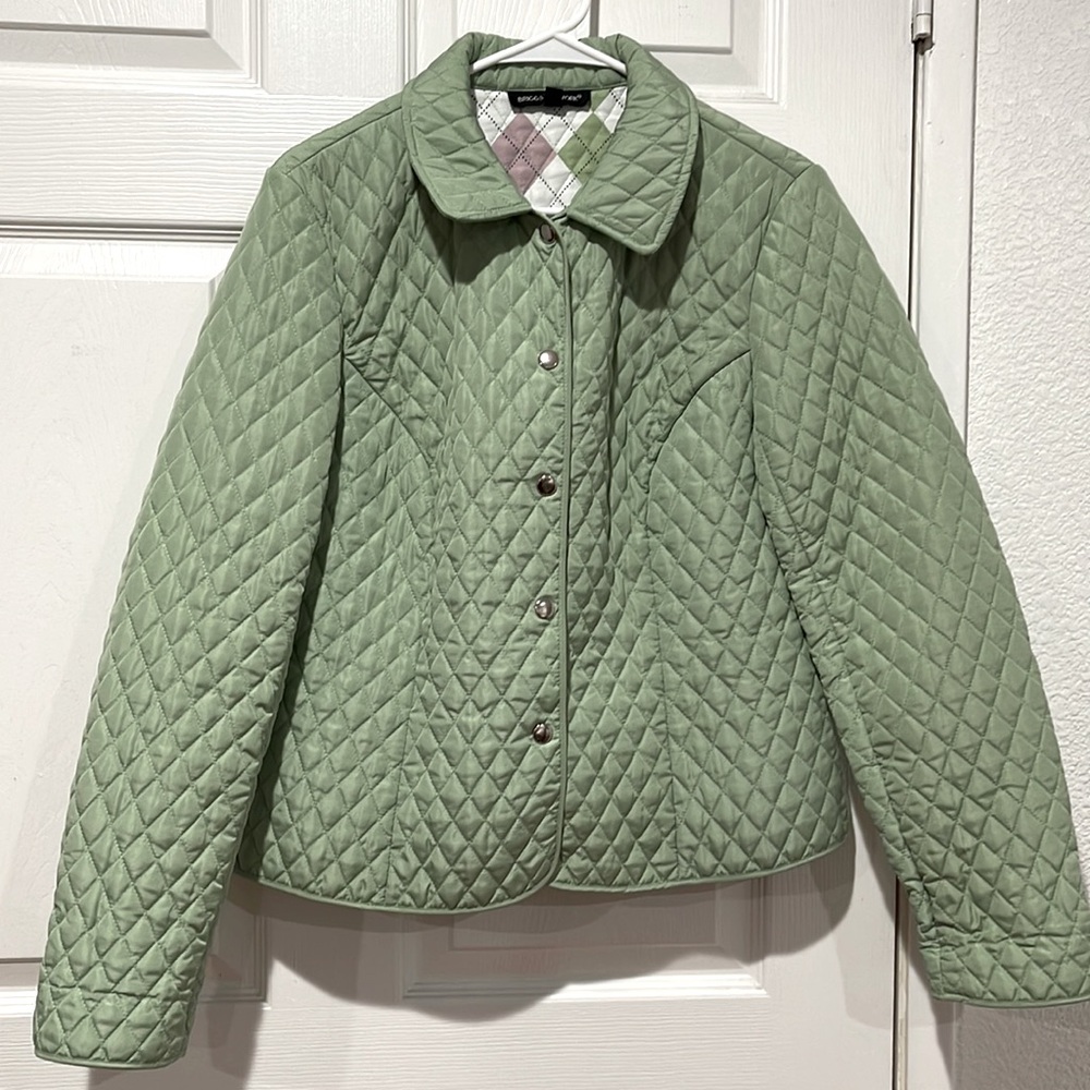 Briggs New York Autumn Light Quilted Sweater Puffer Sz Pettite Large
